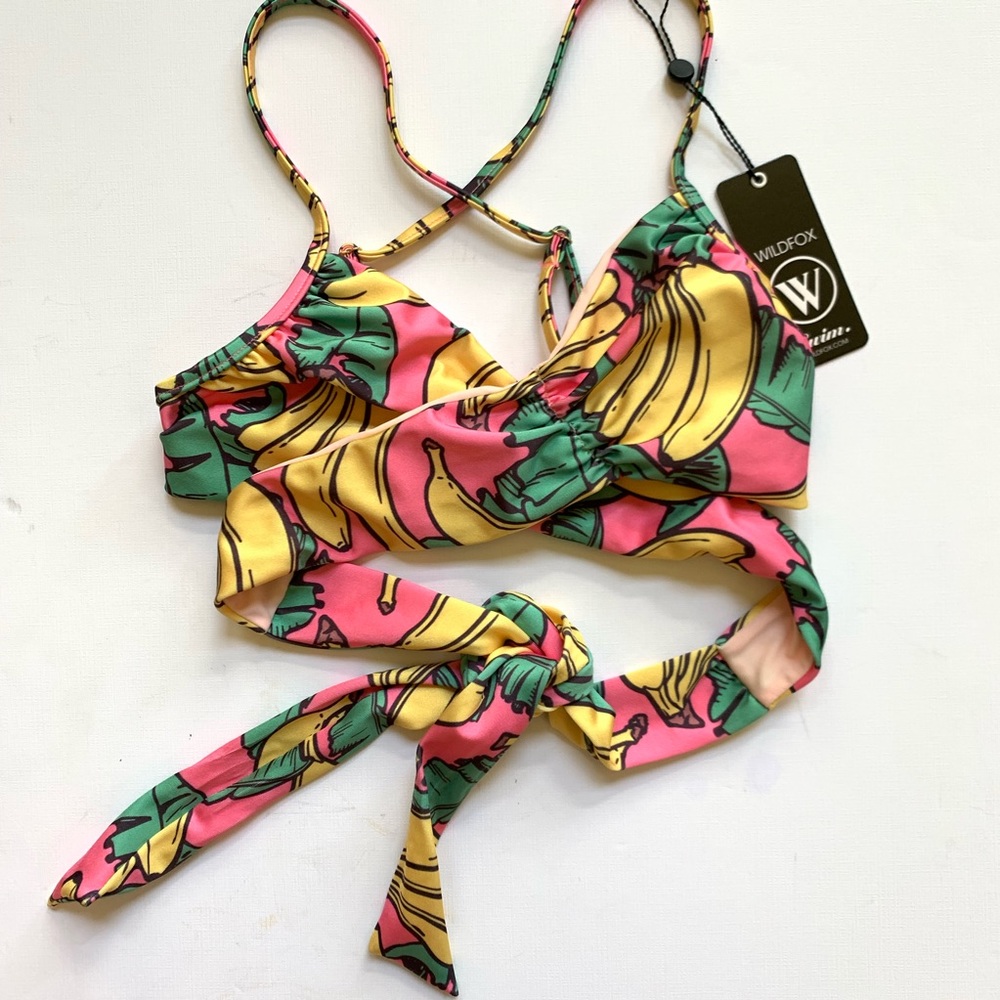 Wildfox Banana Bikini Mermaid Top Brazilian Bottom - Picture 4 of 8